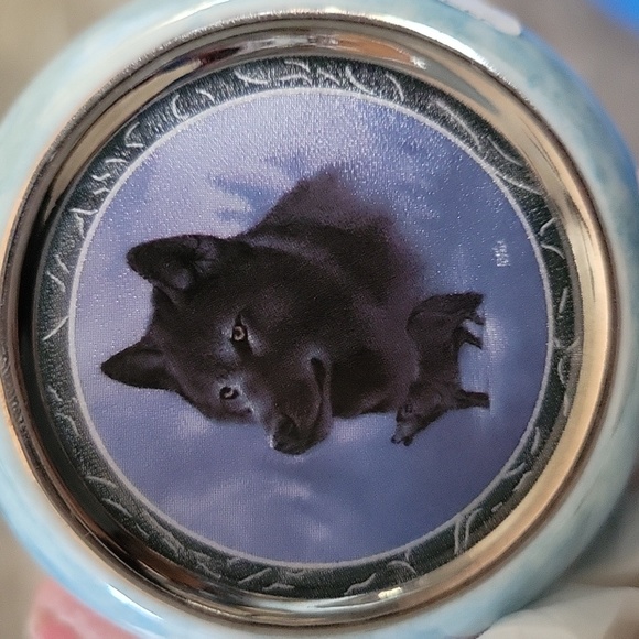 2 ~ The Bradford Editions 1997 WOLF Ornaments Black Knight Silver Scout VINTAGE - Picture 8 of 12